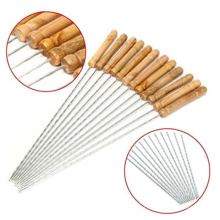 Outdoor Picnic BBQ Barbecue Skewers Roast Stick Stainless Steel Needle